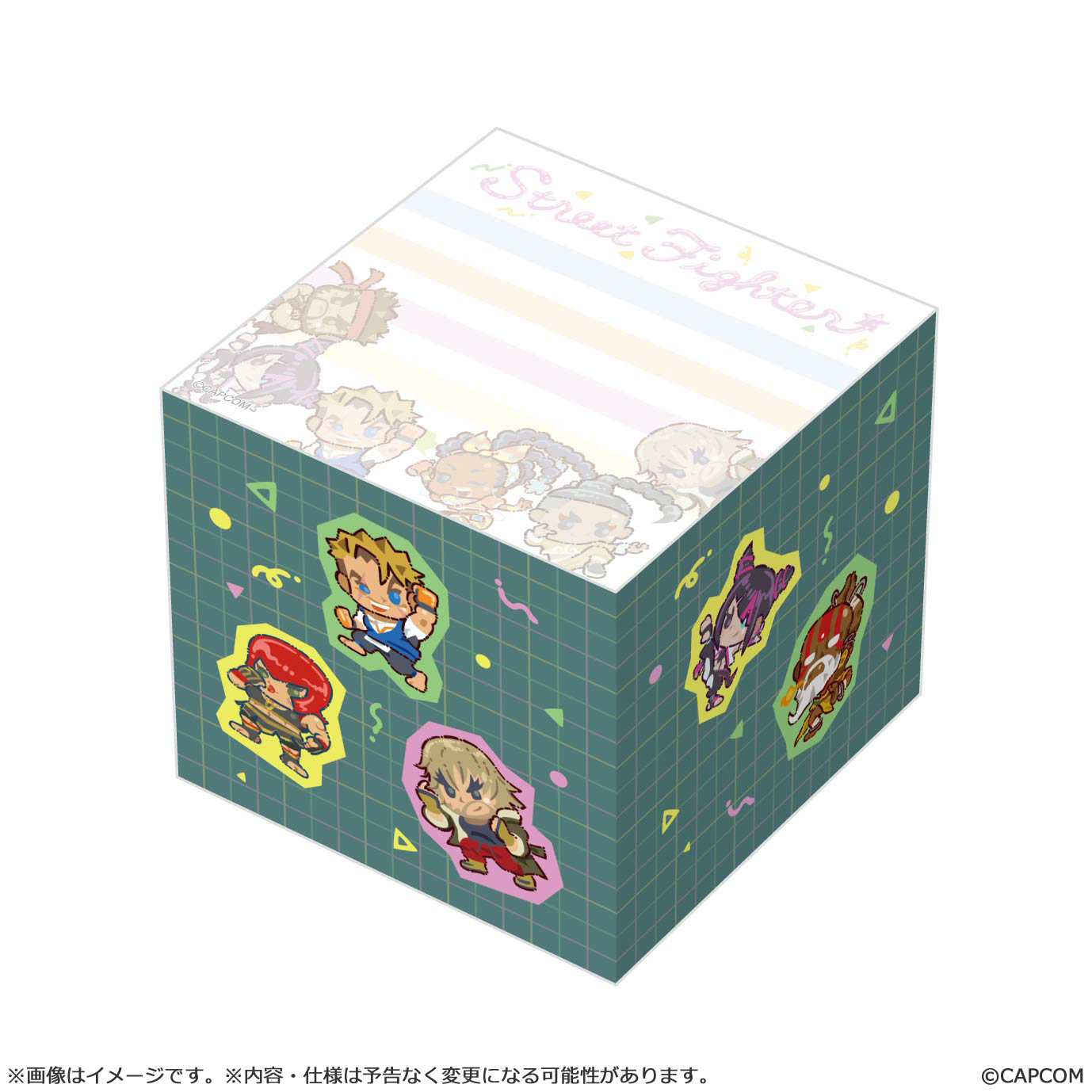 "Street Fighter 6" Block Memo Deformed Style