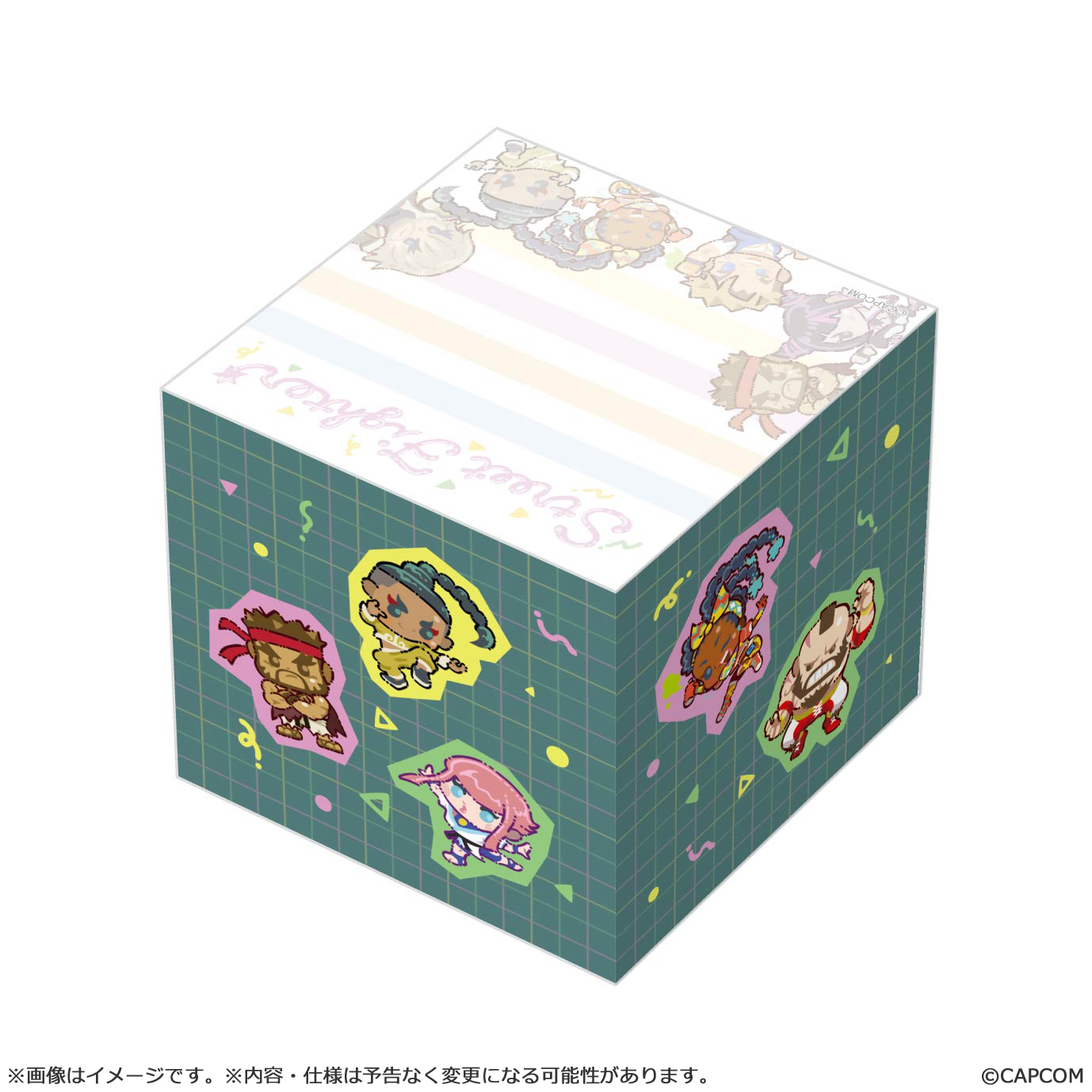 "Street Fighter 6" Block Memo Deformed Style