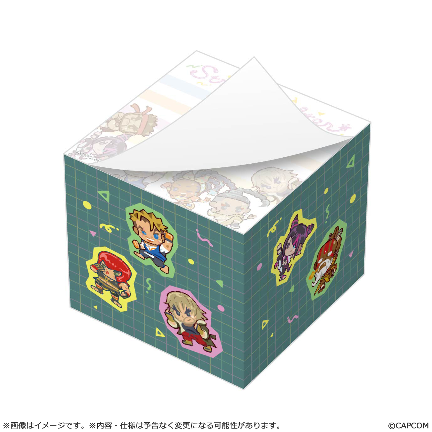 "Street Fighter 6" Block Memo Deformed Style