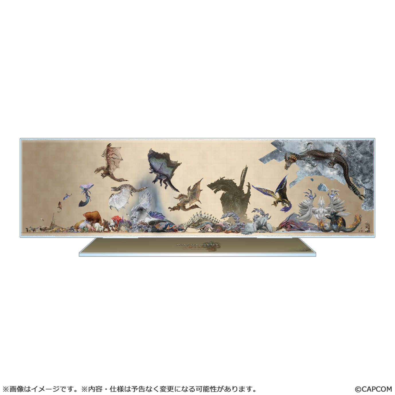 "Monster Hunter Wilds" Monster Comparison Chart Acrylic Stand