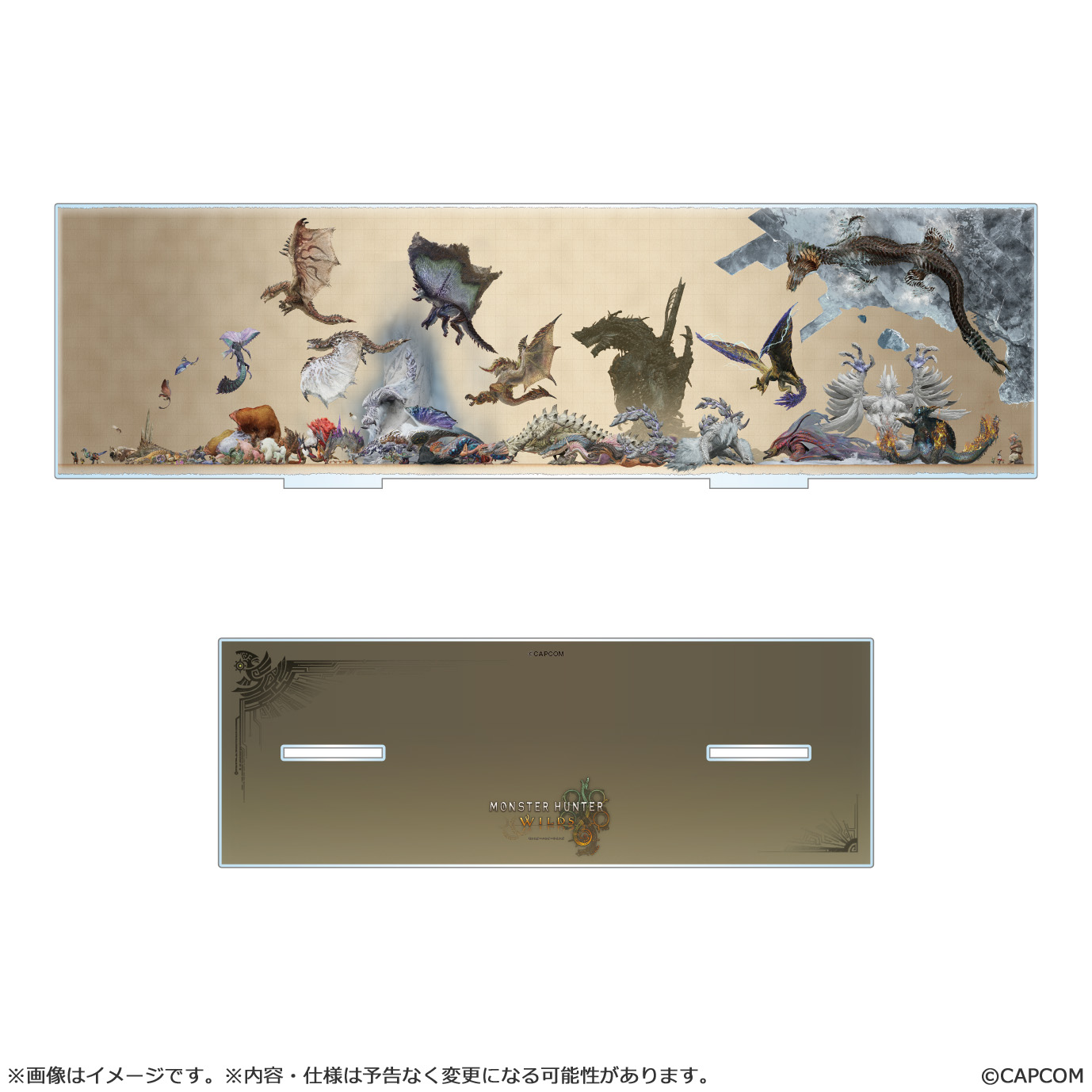 "Monster Hunter Wilds" Monster Comparison Chart Acrylic Stand