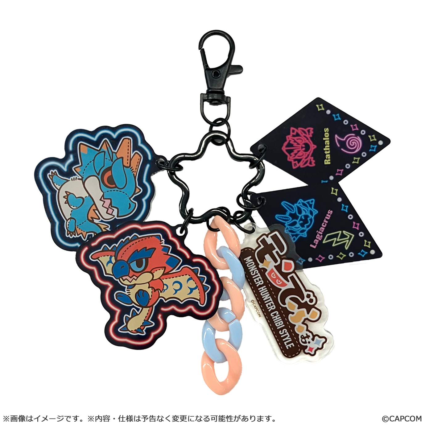 "Monster Hunter" MonDefo Jarajara Acrylic Key Chain Blangonga & Congalala