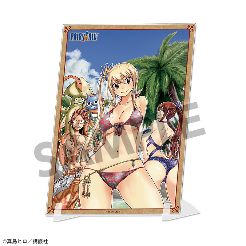 "Fairy Tail" Visual Acrylic Plate Natsu & Lucy & Happy & Erza