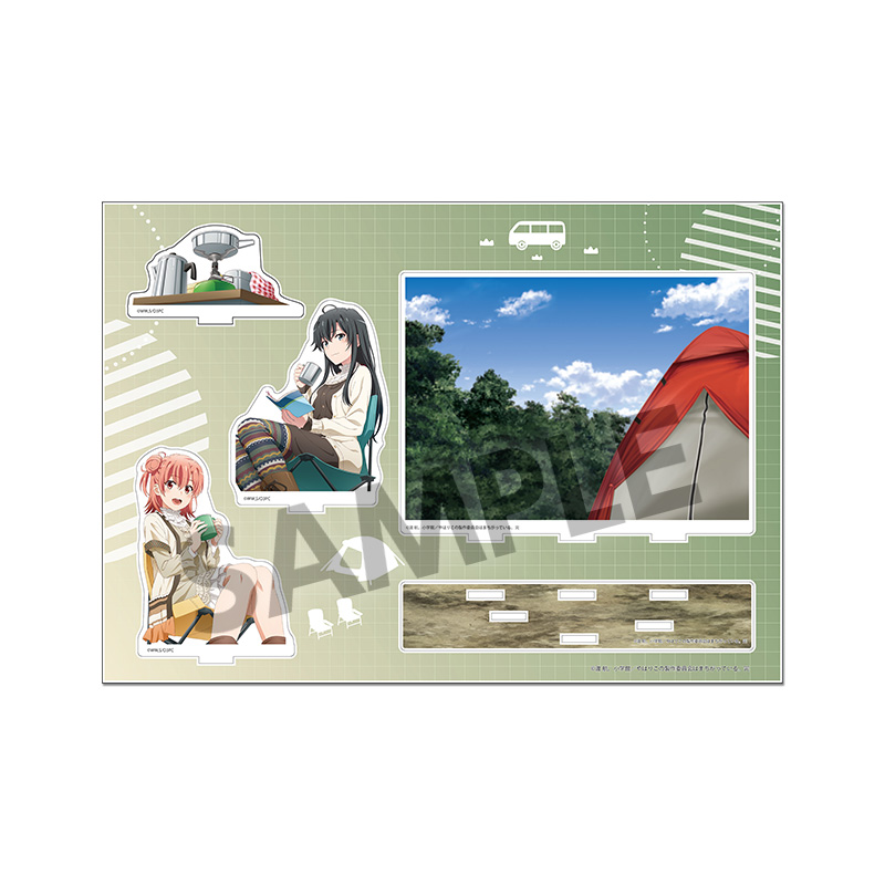 "Yahari Ore no Seishun Love-come wa Machigatteiru. Kan" Acrylic Stand with Background Yukinoshita Yukino & Yuigahama Yui Camp Ver.