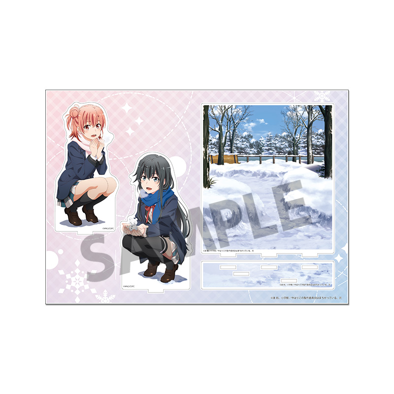 "Yahari Ore no Seishun Love-come wa Machigatteiru. Kan" Acrylic Stand with Background Yukinoshita Yukino & Yuigahama Yui 2019 Winter Ver.