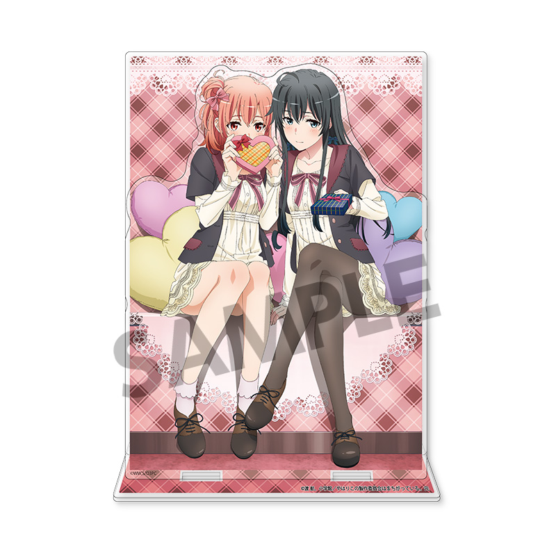 "Yahari Ore no Seishun Love-come wa Machigatteiru. Kan" Acrylic Stand with Background Yukinoshita Yukino & Yuigahama Yui Valentine Ver.