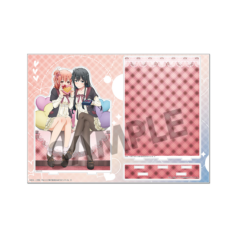 "Yahari Ore no Seishun Love-come wa Machigatteiru. Kan" Acrylic Stand with Background Yukinoshita Yukino & Yuigahama Yui Valentine Ver.