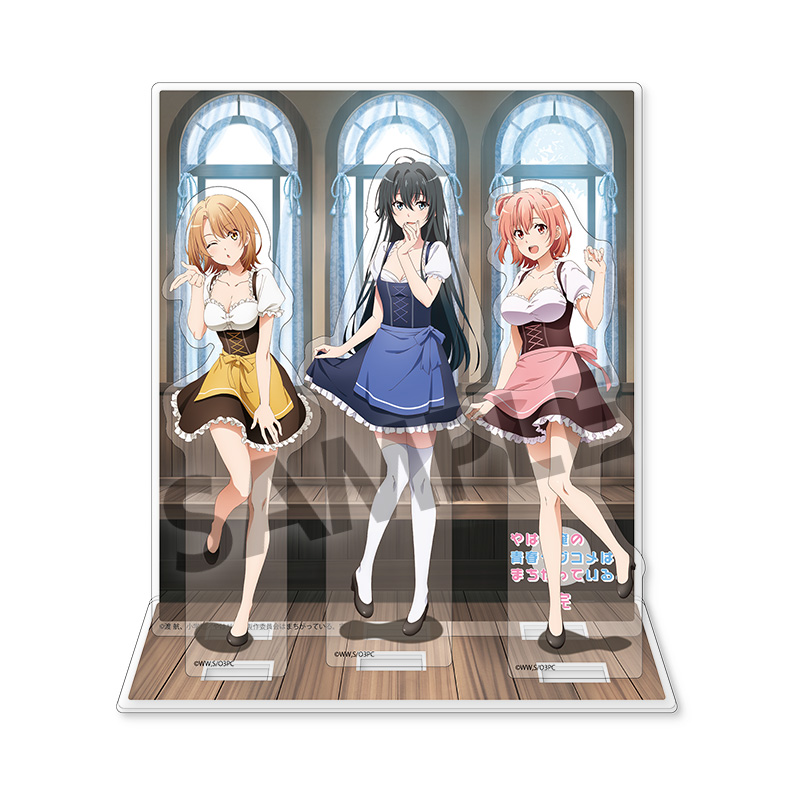 "Yahari Ore no Seishun Love-come wa Machigatteiru. Kan" Acrylic Stand with Background Yukino & Yui & Iroha Dirndl Ver.