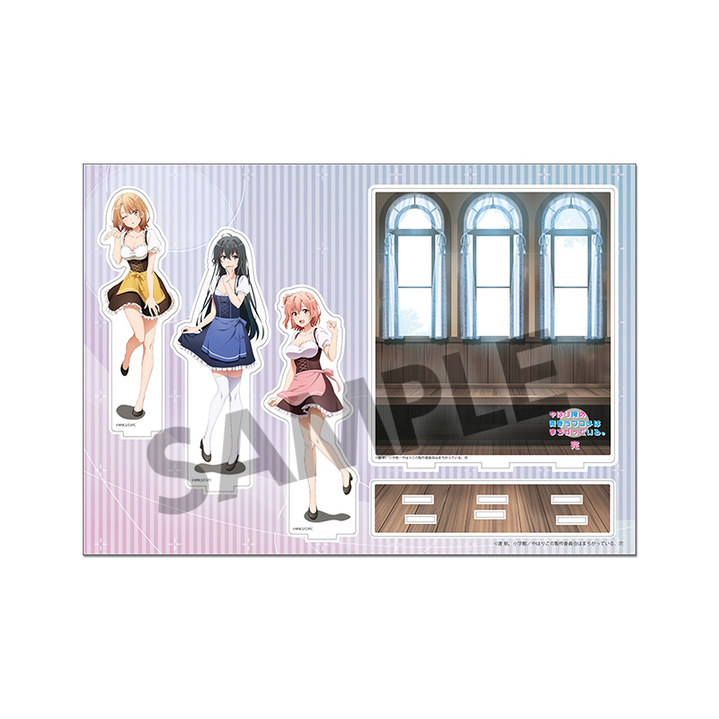 "Yahari Ore no Seishun Love-come wa Machigatteiru. Kan" Acrylic Stand with Background Yukino & Yui & Iroha Dirndl Ver.