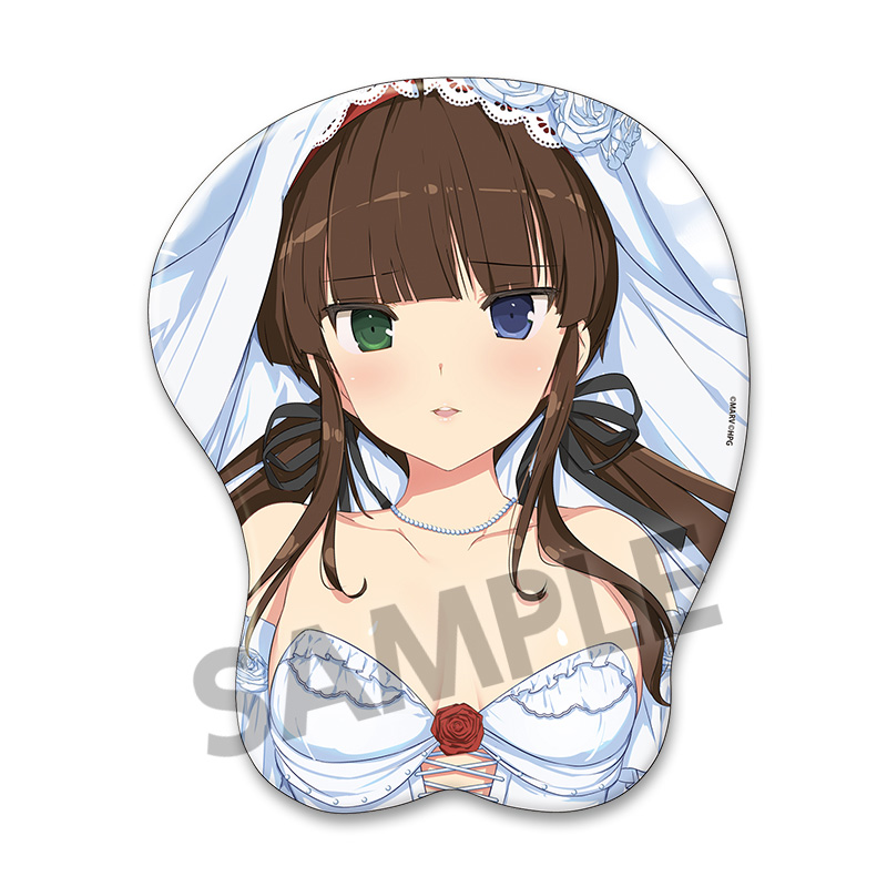 "Senran Kagura" Original Illustration Oppai Mouse Pad Ryobi Wedding Ver.