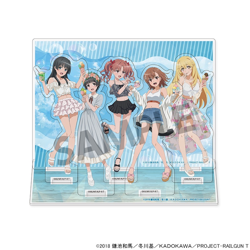 "A Certain Scientific Railgun T" Original Illustration Acrylic Stand with Background Vacances Ver.
