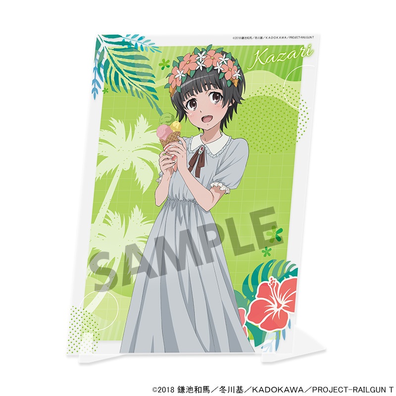 "A Certain Scientific Railgun T" Original Illustration Visual Acrylic Plate Uiharu Kazari Vacances Ver.