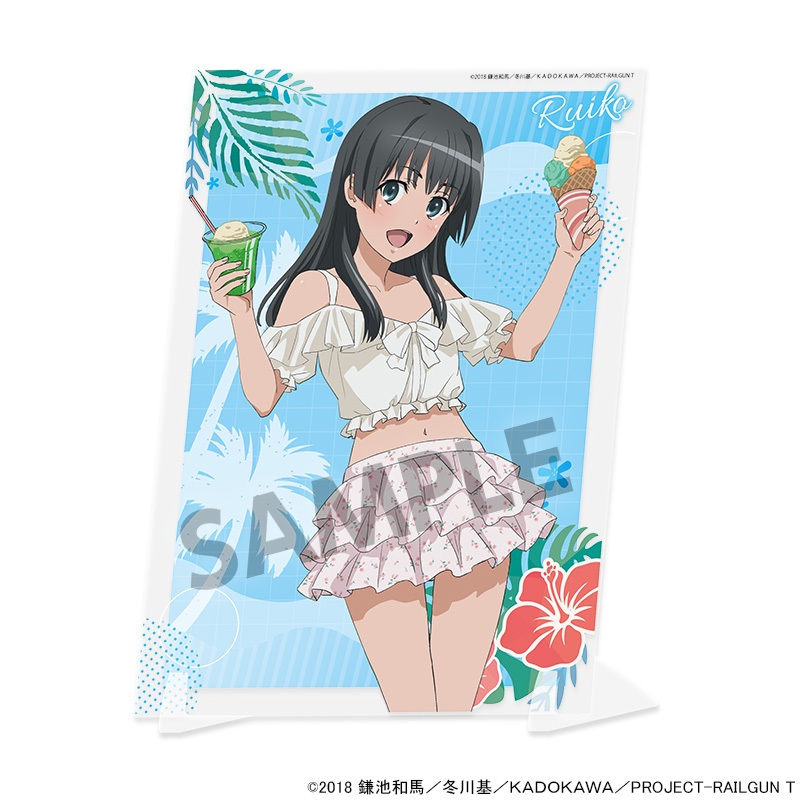 "A Certain Scientific Railgun T" Original Illustration Visual Acrylic Plate Saten Ruiko Vacances Ver.