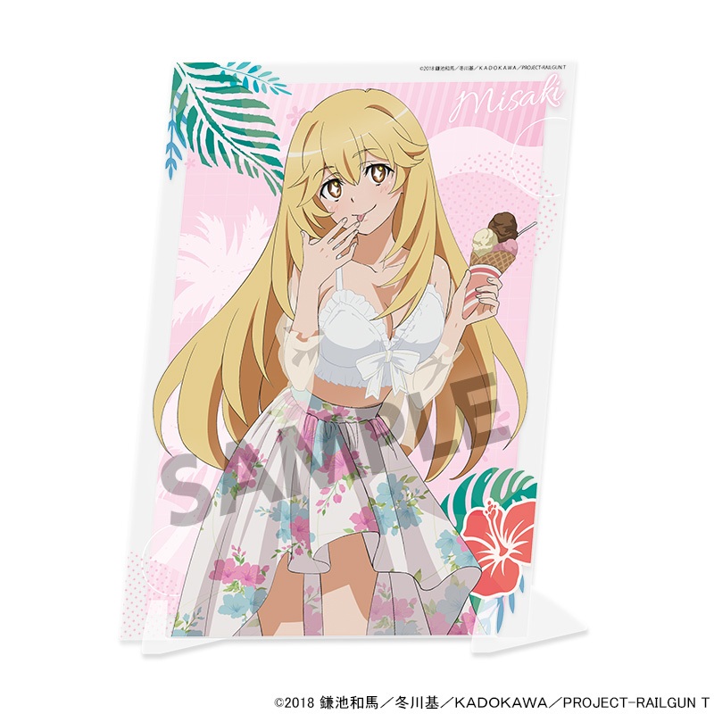 "A Certain Scientific Railgun T" Original Illustration Visual Acrylic Plate Shokuhou Misaki Vacances Ver.