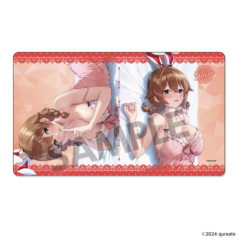 "Bunny Garden" Original Illustration Rubber Mat Kana Soine Ver.