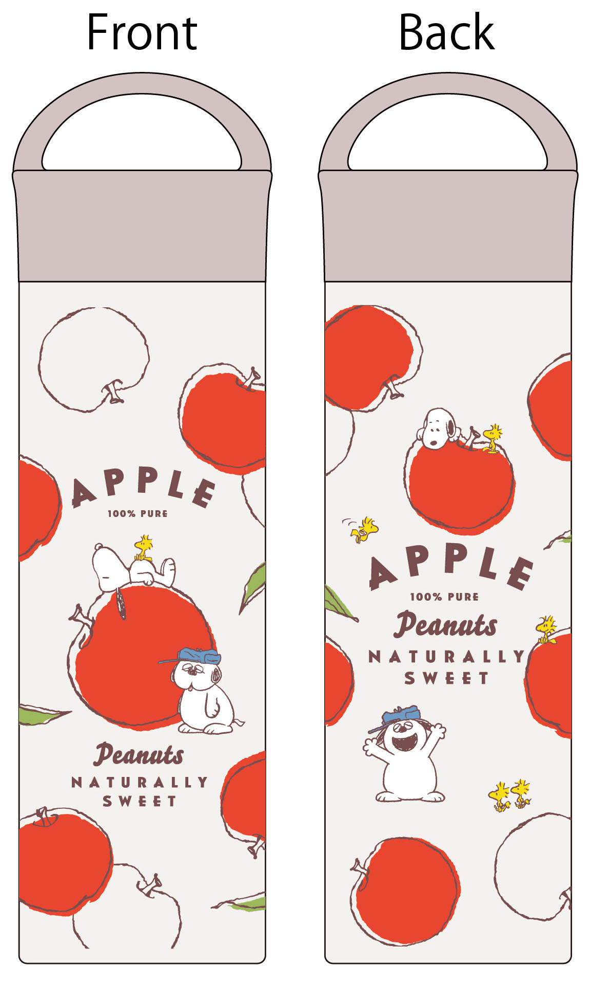 [Pre-order] "Peanuts" (Fancy) Direct Stainless Steel Bottle Red