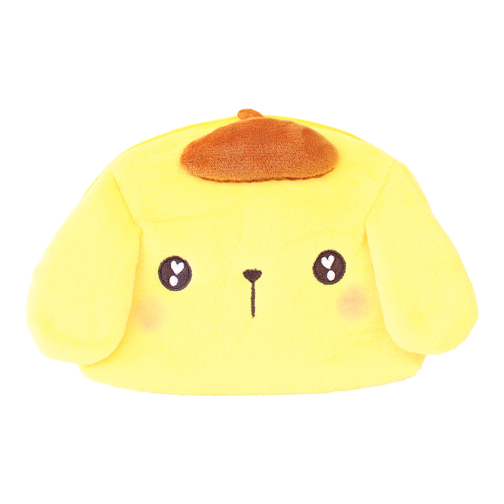 [Pre-order] Sanrio Characters Plush Shell Shape Face Pouch Pom Pom Purin