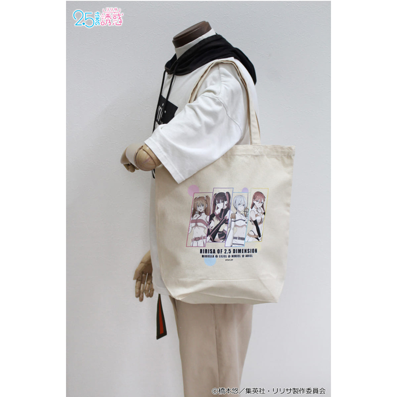 "2.5 Dimensional Seduction" Original Illustration Canvas Tote Bag Angel Paratroopers Ver.