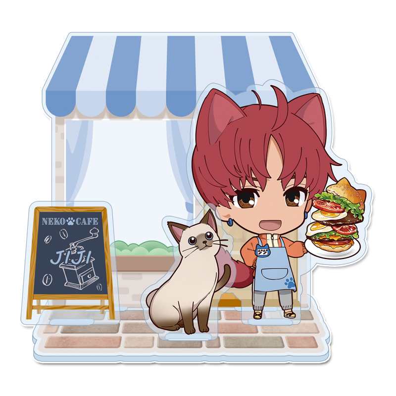 "DANDADAN" Puchichoko Mini Acrylic Diorama Jiji Cat Cafe