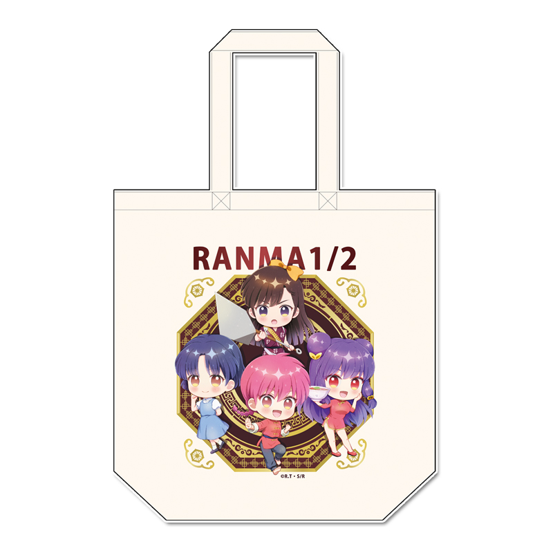"Ranma 1/2" Puchichoko Canvas Tote Bag Ranma (Female) & Akane & Shampoo & Ukyo