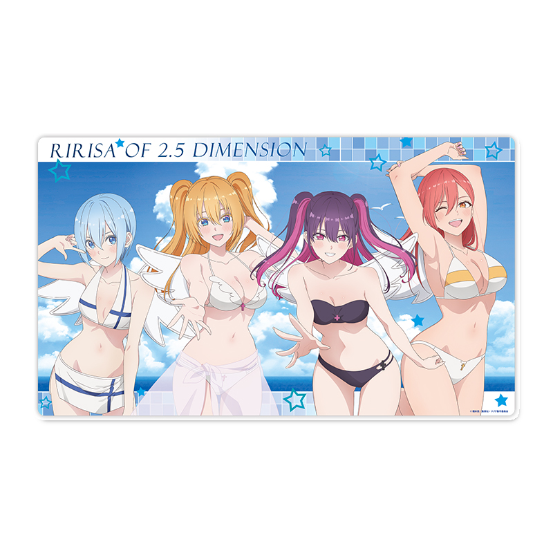 "2.5 Dimensional Seduction" Original Illustration Desk Mat Swimwear Ver.