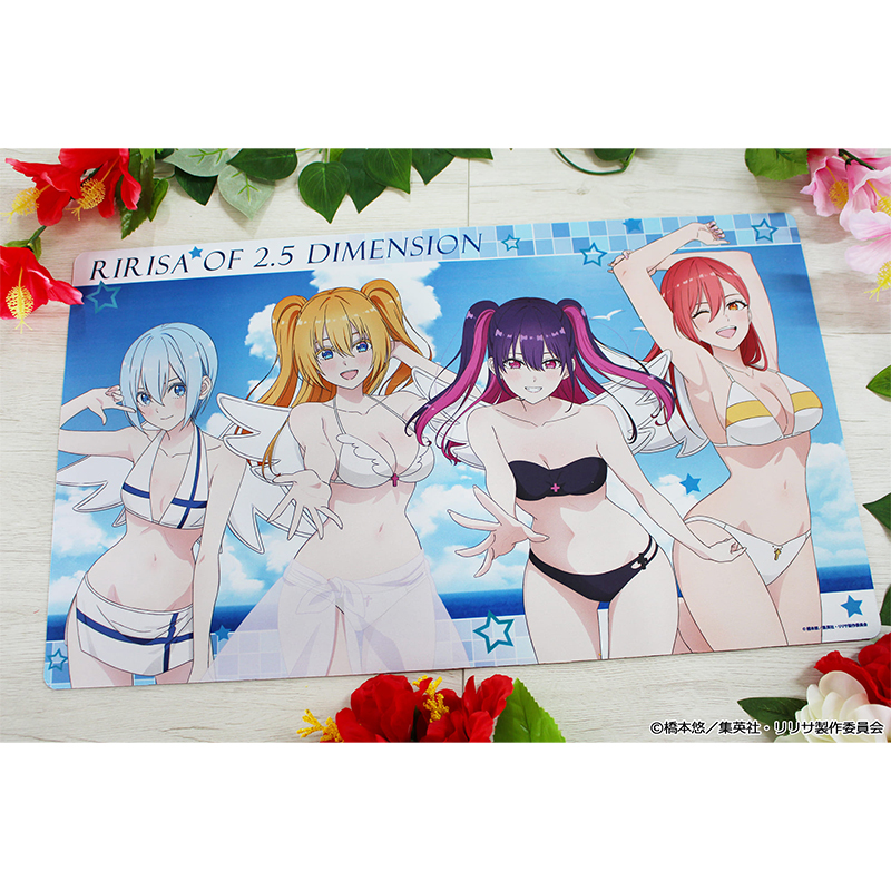 "2.5 Dimensional Seduction" Original Illustration Desk Mat Swimwear Ver.