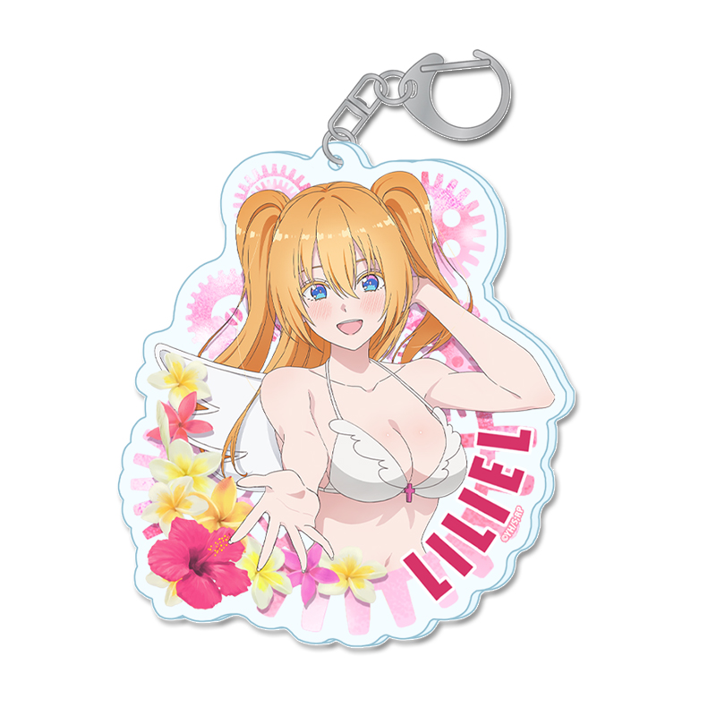 "2.5 Dimensional Seduction" Original Illustration Acrylic Key Chain Liliel Swimwear Ver.