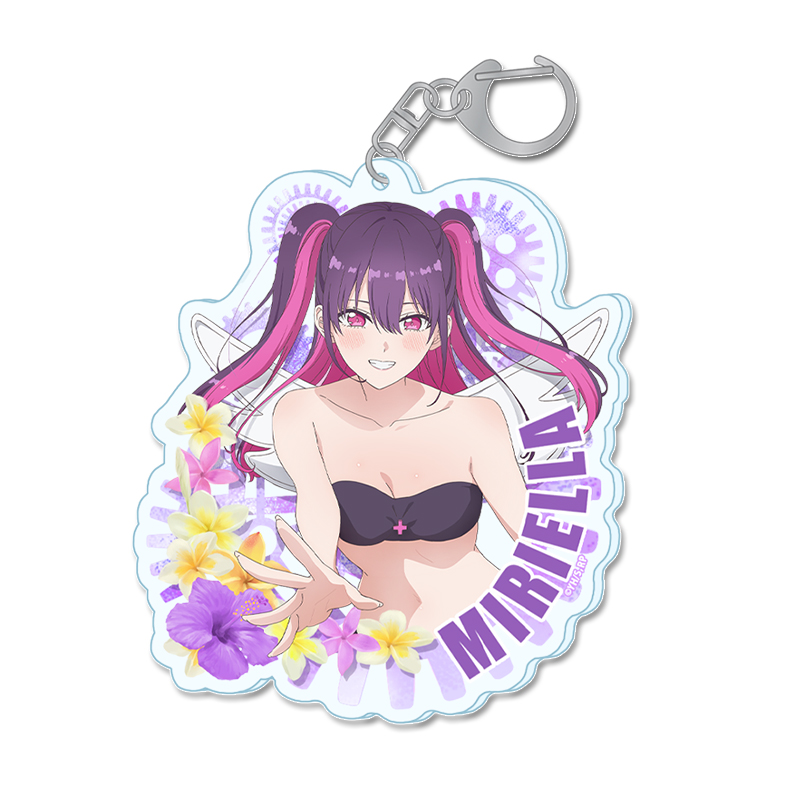 "2.5 Dimensional Seduction" Original Illustration Acrylic Key Chain Miriella Swimwear Ver.