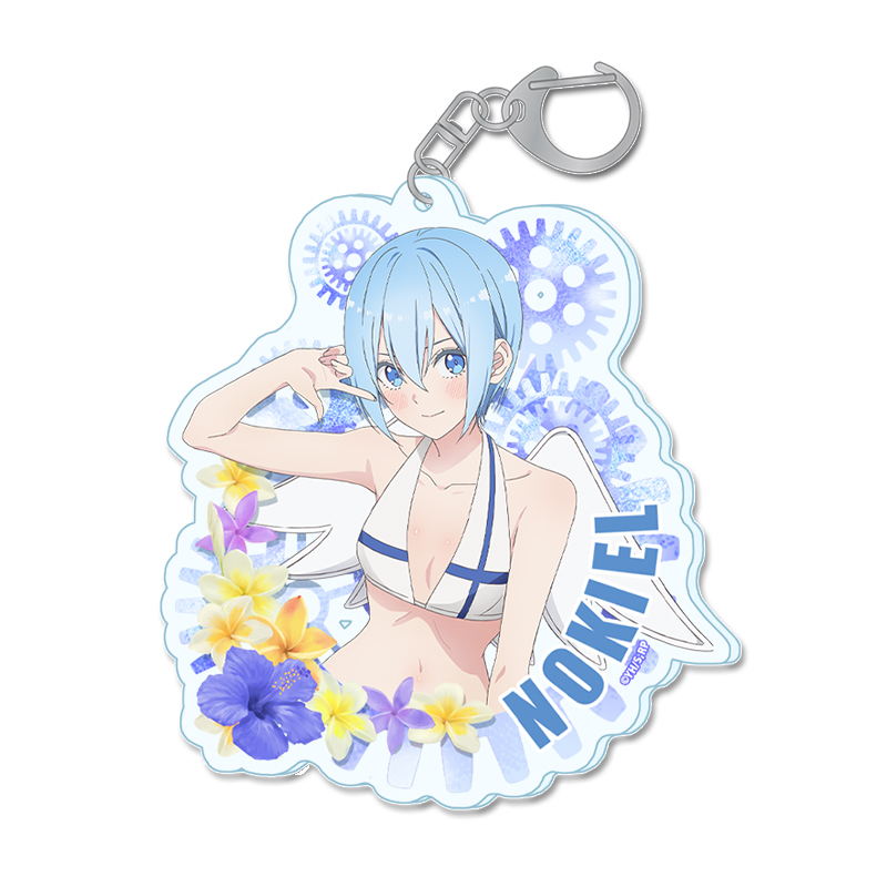 "2.5 Dimensional Seduction" Original Illustration Acrylic Key Chain Nokiel Swimwear Ver.