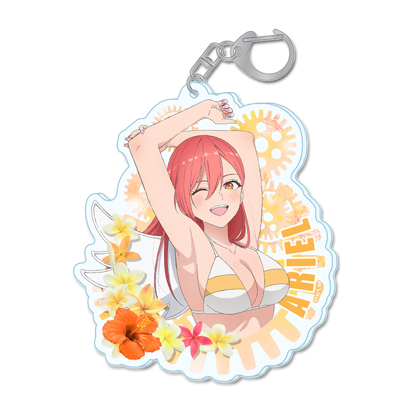 "2.5 Dimensional Seduction" Original Illustration Acrylic Key Chain Ariel Swimwear Ver.