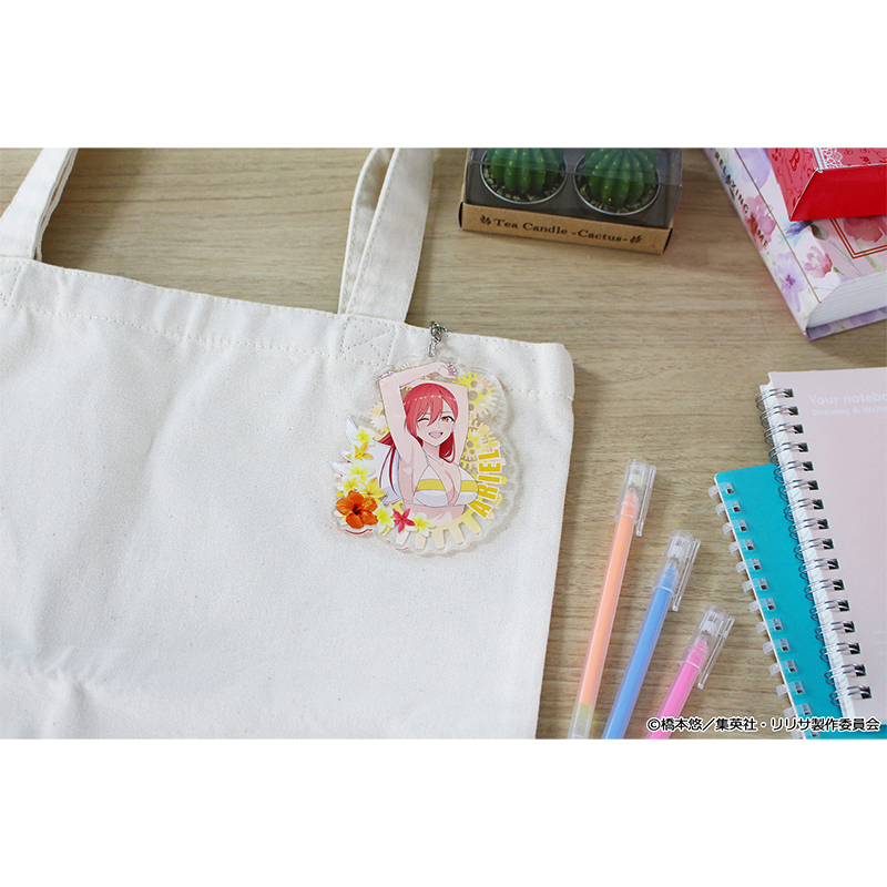 "2.5 Dimensional Seduction" Original Illustration Acrylic Key Chain Ariel Swimwear Ver.