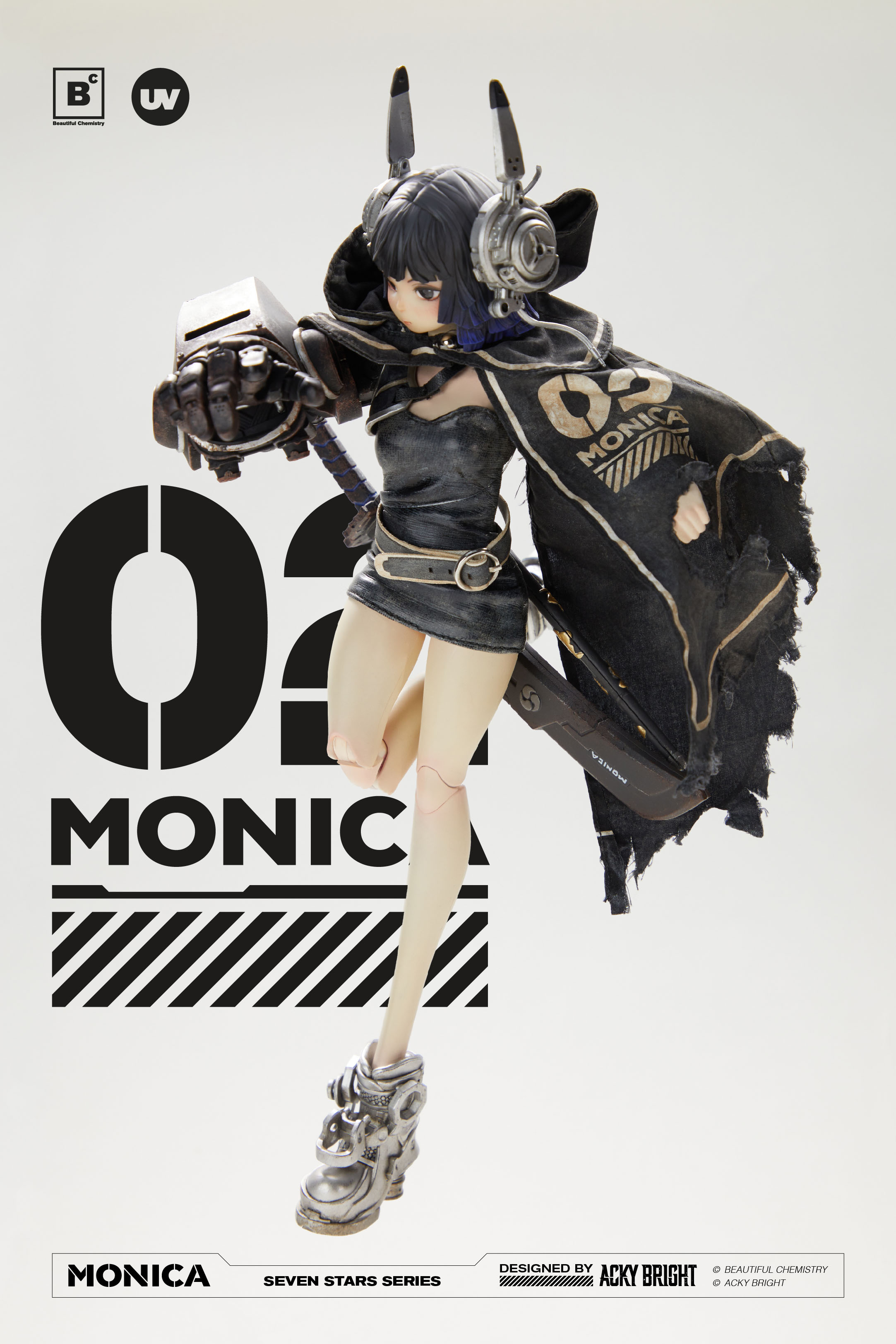 BEAUTIFUL CHEMISTRY SEVEN STARS SERIES NO.2 MONICA 1/6 SCALE ACTION FIGURE