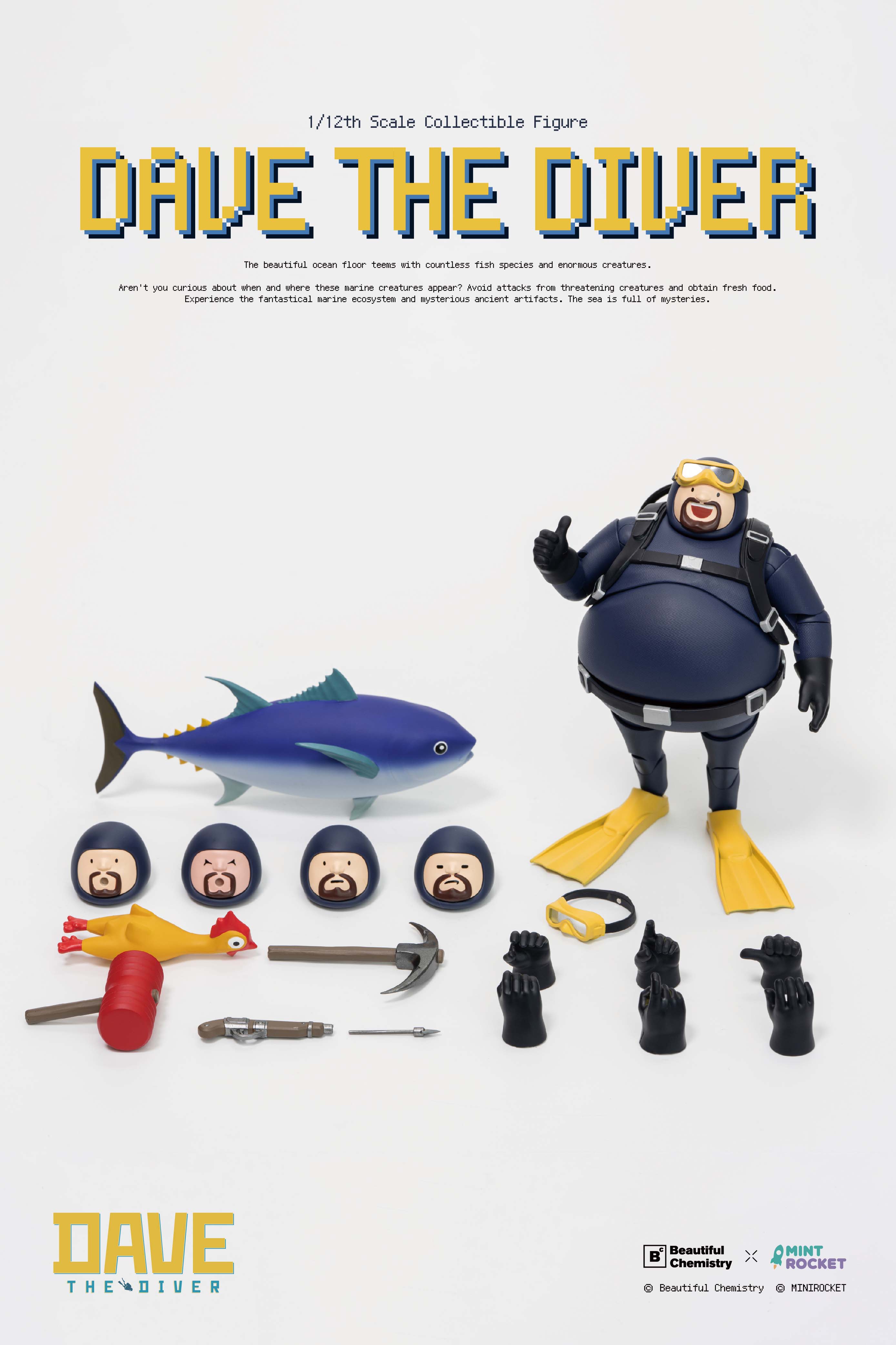 BEAUTIFUL CHEMISTRY x "DAVE THE DIVER" DAVE 1/12 SCALE ACTION FIGURE
