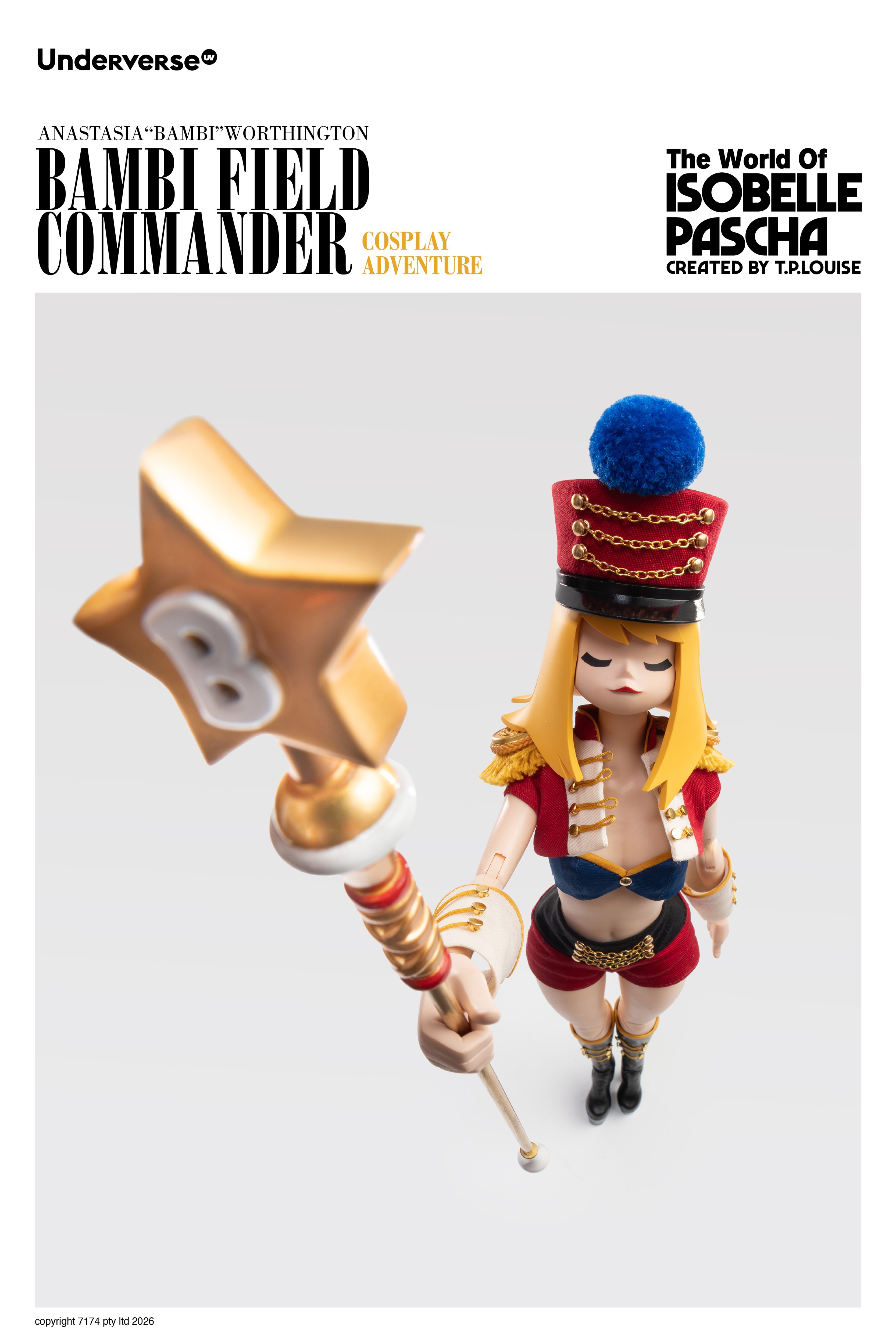 UNDERVERSE THE WORLD OF ISOBELLA PASCHA COSPLAY BAMBI FIELD COMMANDER 1/6 SCALE ACTION FIGURE