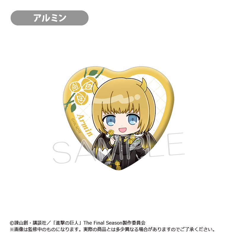 [Pre-order] "Attack on Titan" Mini Character Heart Can Badge Devil Ver.