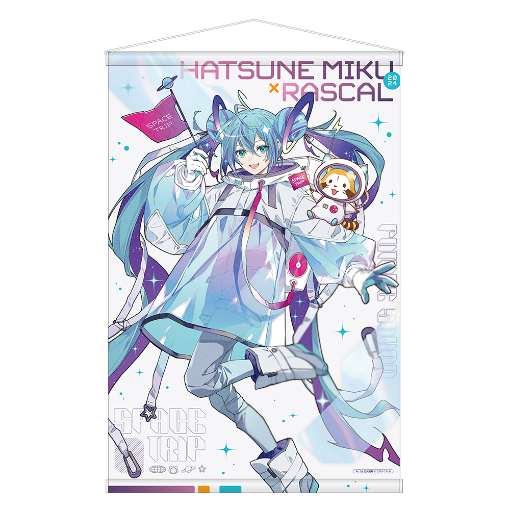 Hatsune Miku x "Rascal the Raccoon" 2024 B2 Tapestry