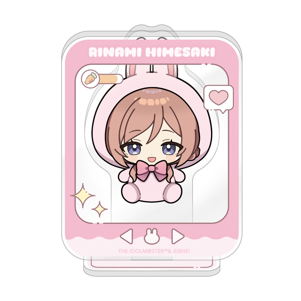 "Gakuen Idolmaster" Mini Acrylic Stand Rabbit Plush Ver. Himesaki Rinami