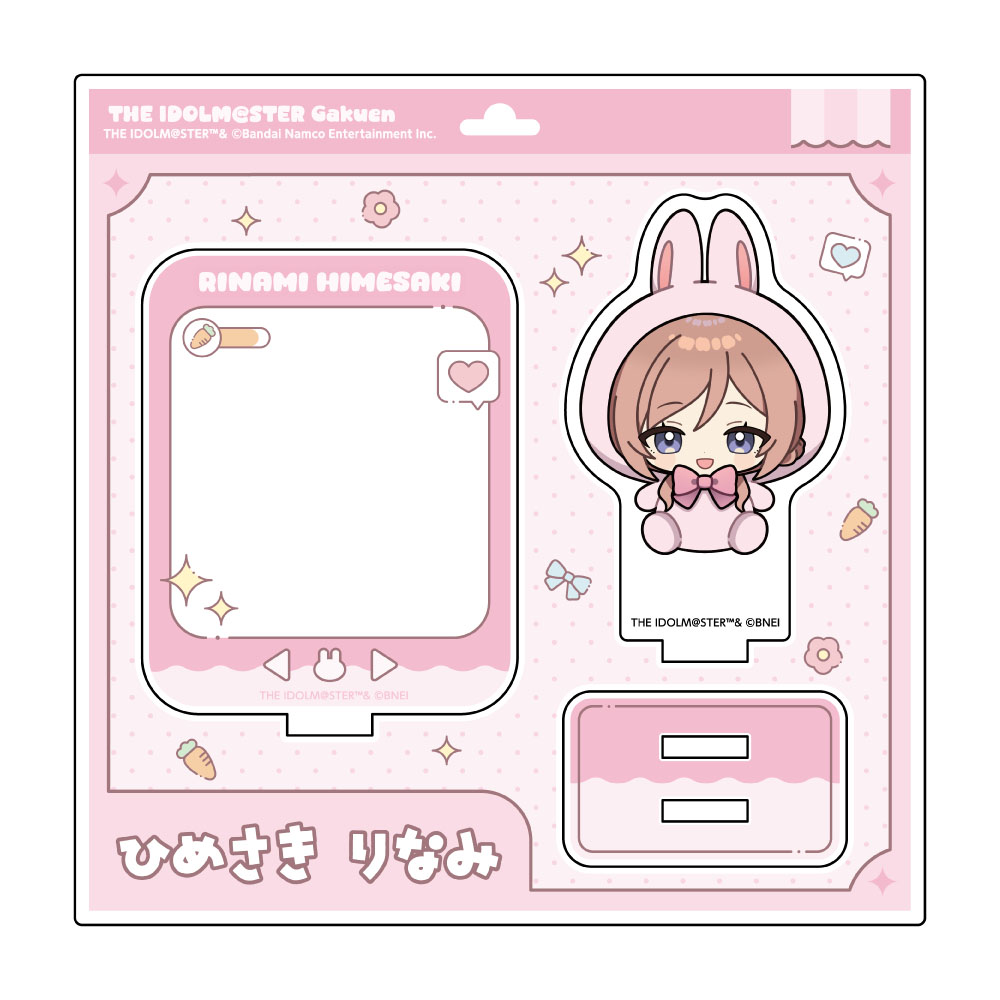 "Gakuen Idolmaster" Mini Acrylic Stand Rabbit Plush Ver. Himesaki Rinami