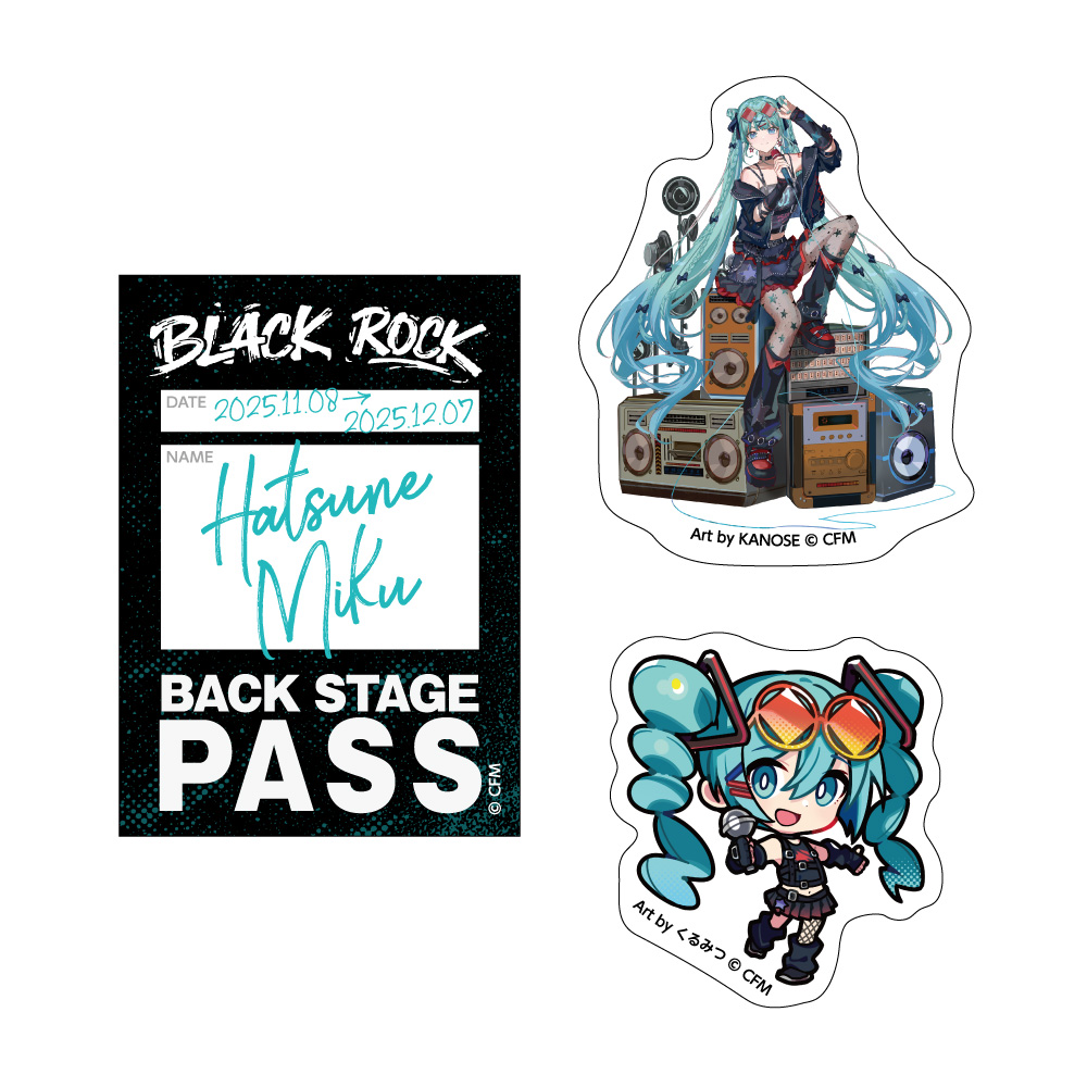 Hatsune Miku Sticker 3 Set Band Ver. Hatsune Miku