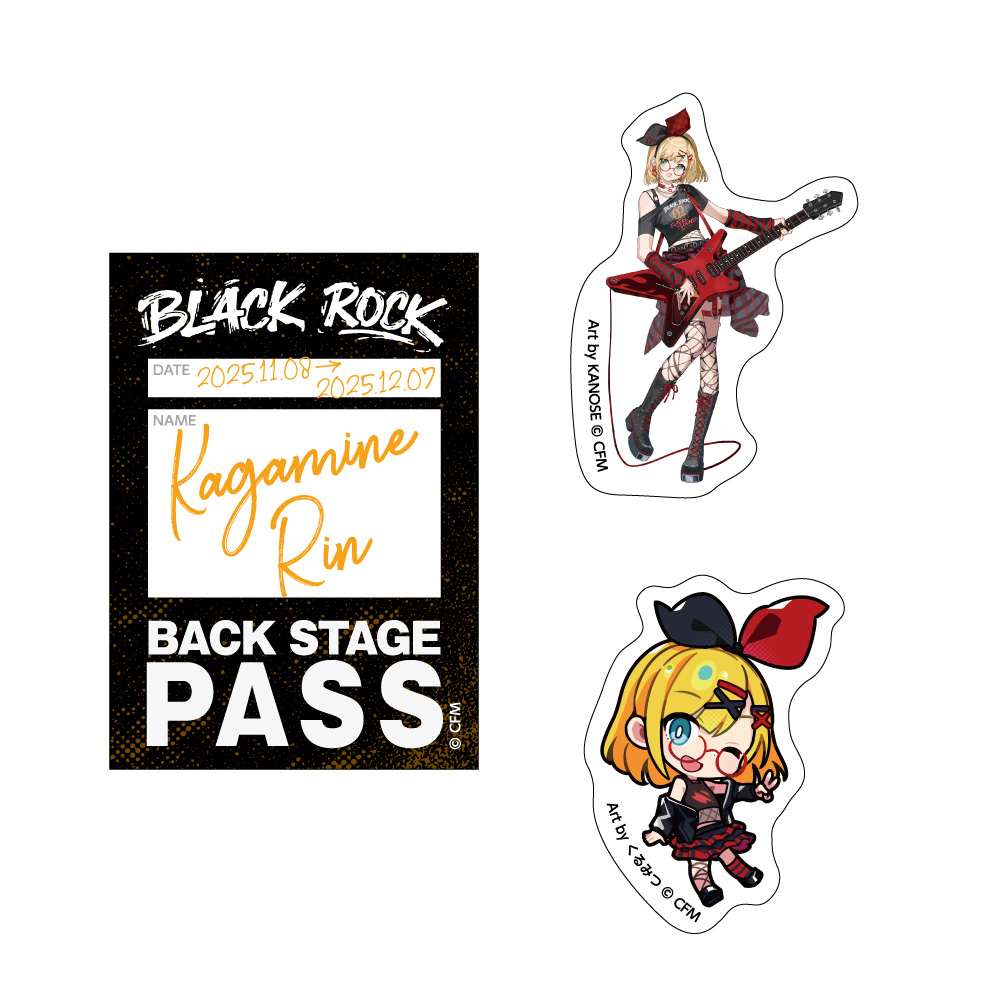 Hatsune Miku Sticker 3 Set Band Ver. Kagamine Rin