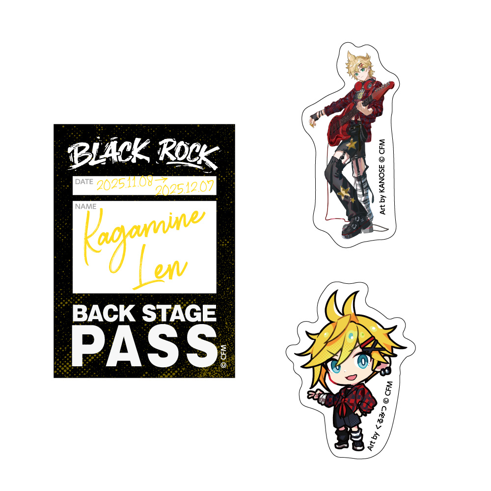 Hatsune Miku Sticker 3 Set Band Ver. Kagamine Len