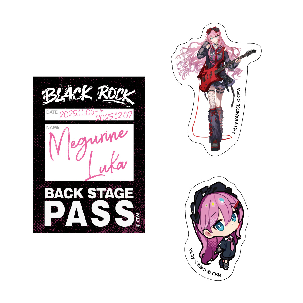 Hatsune Miku Sticker 3 Set Band Ver. Megurine Luka