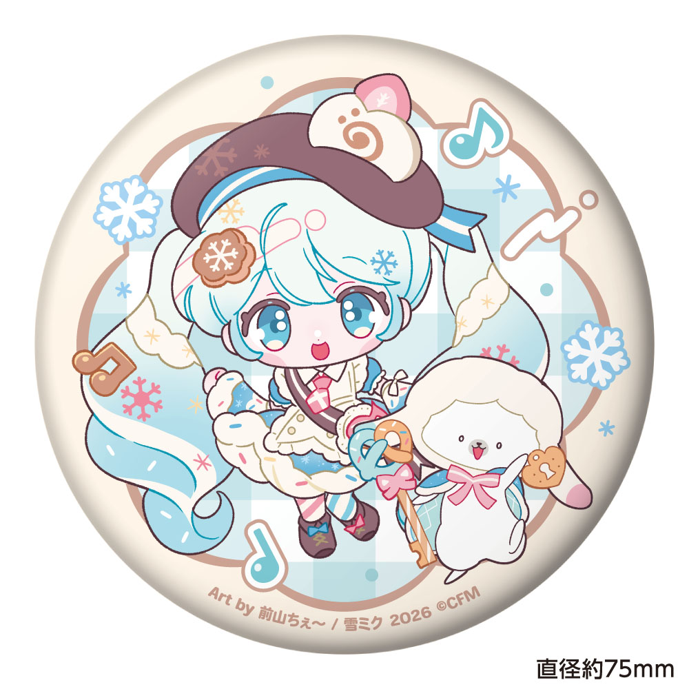 SNOW MIKU 2026 Punipuni Can Badge Hatsune Miku che maeyama Ver.