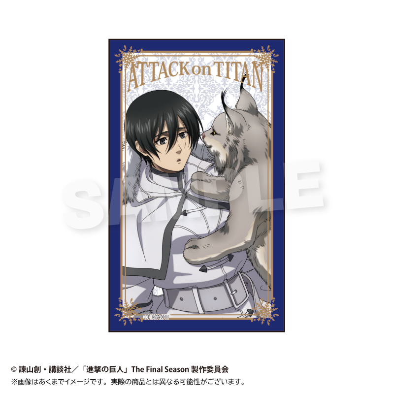 "Attack on Titan" Acrylic Block Winter Animal Ver. Mikasa