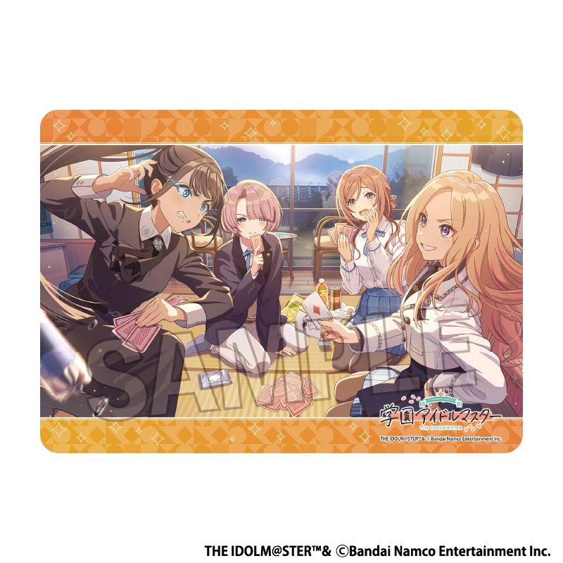 "Gakuen Idolmaster" Illustration Play Mat Next Turn Now, One More Round!