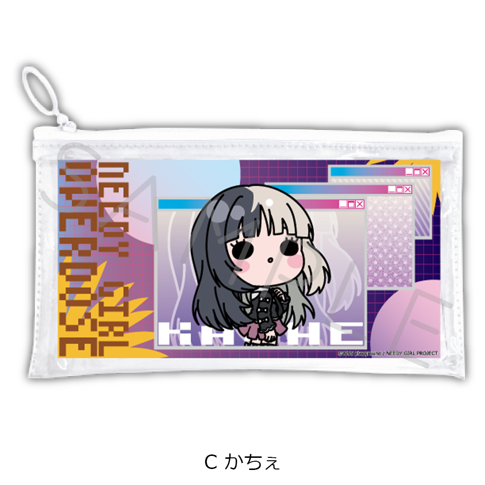 "NEEDY STREAMER OVERLOAD" Flat Clear Pouch C Kache