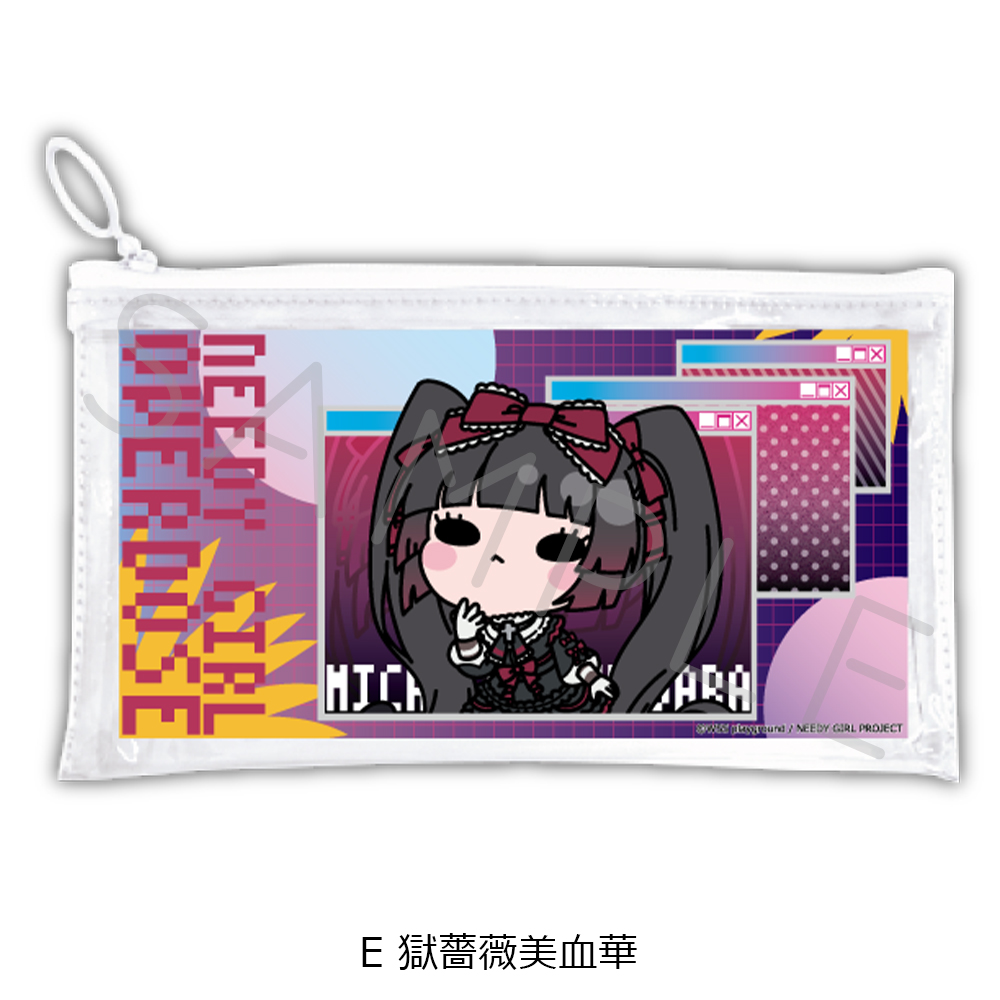 "NEEDY STREAMER OVERLOAD" Flat Clear Pouch E Gokubara Michica