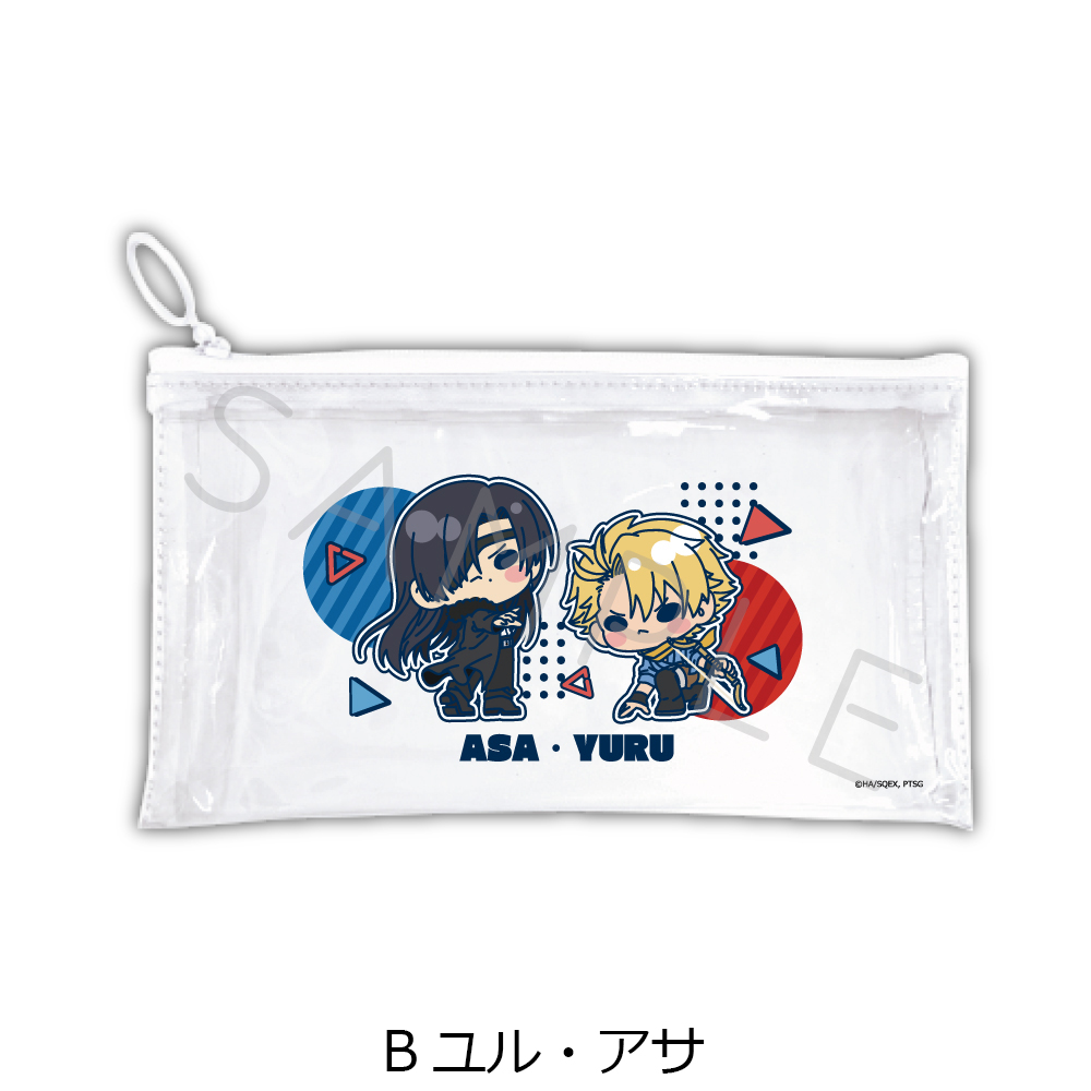 "Daemons of the Shadow Realm" Flat Clear Pouch B Yuru & Asa