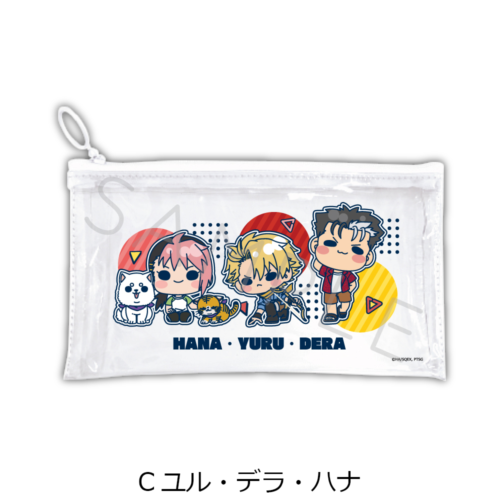 "Daemons of the Shadow Realm" Flat Clear Pouch C Yuru & Dera & Hana