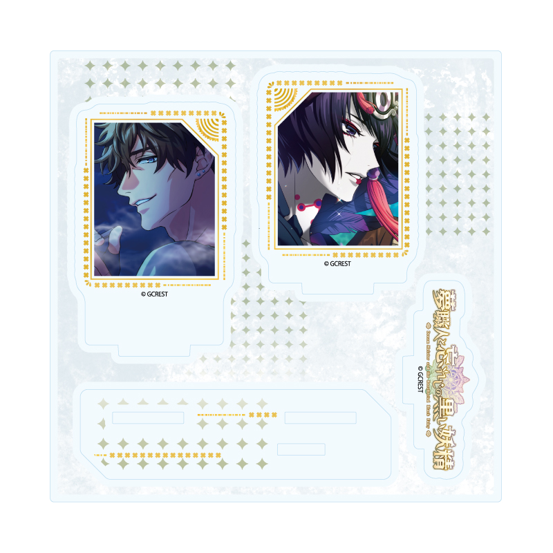 Acrylic Stand Plate "Dream Meister and the Recollected Black Fairy" 37 Lagoon & Emppu (Official Illustration)